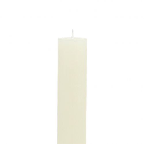 daiktų Kūginės žvakės vienspalvės kreminės 34mm x 300mm 4 vnt