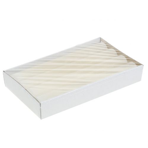 daiktų Kūginės žvakės vienspalvės kreminės 34mm x 300mm 4 vnt