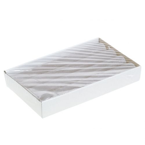 daiktų Kūginės žvakės vienspalvės pilkos 34mm x 240mm 4 vnt