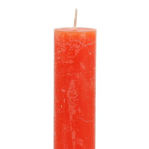 daiktų Kūginės žvakės vienspalvės oranžinės 34mm x 240mm 4 vnt