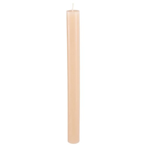daiktų Kūginės žvakės dažytos oranžiniu persiku 21×240mm 12vnt