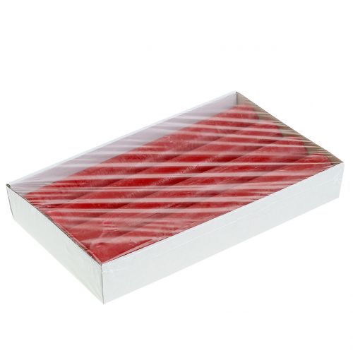 daiktų Kūginės žvakės dažytos raudonai 34mm x 300mm 4 vnt