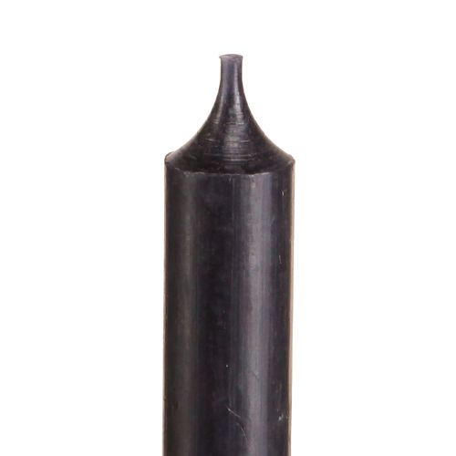 daiktų Kūginės žvakės trumpos mažos žvakės juodos 110mm Ø21mm 6 vnt.