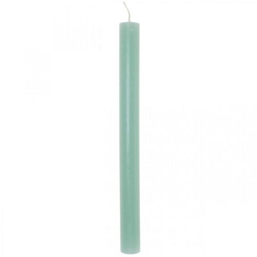Floristik24 Žvakių lazdelės vienspalviai žalia 21×240mm 12vnt