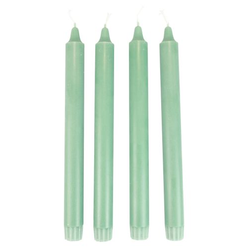 PURE kūginės žvakės žalios smaragdinės Wenzel žvakės 250/23mm 4vnt