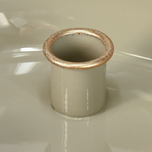 daiktų Žvakidė, metalinė, pilko aukso spalvos, dubenėlis, 4 žvakėms, 22,5 cm