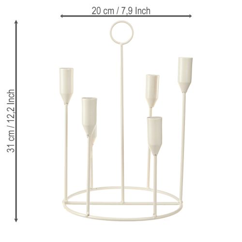 daiktų Siaurėjanti žvakidė, pilka, 6 žvakių, Ø20 cm, aukštis 31 cm