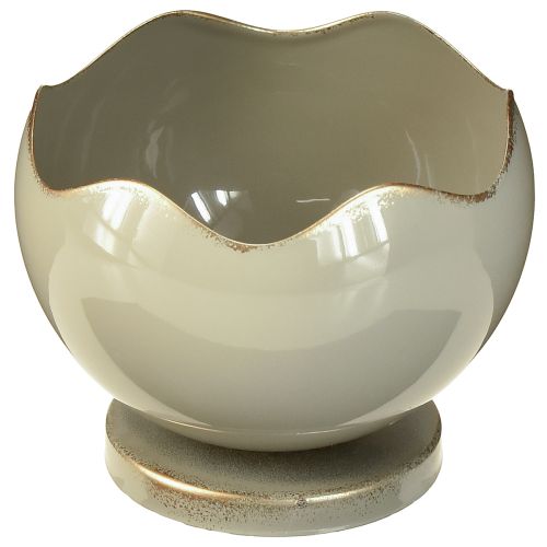 Floristik24 Siaurėjanti žvakidė, metalinė, pilkai auksinė, aukštis 9,5 cm