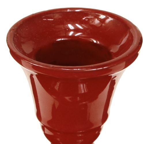daiktų Metalinė žvakidė raudona Ø8,5 cm, aukštis 7 cm