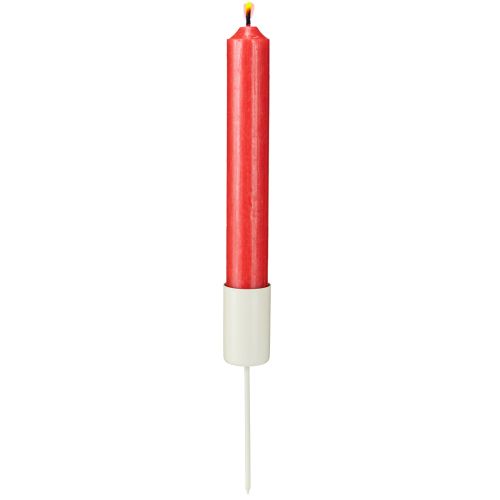 Floristik24 Metalinė žvakidė ant pagaliuko, smėlio spalvos, aukštis 11 cm, 4 vnt.