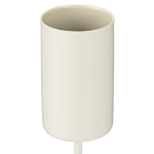 Floristik24 Metalinė žvakidė ant pagaliuko, smėlio spalvos, aukštis 11 cm, 4 vnt.