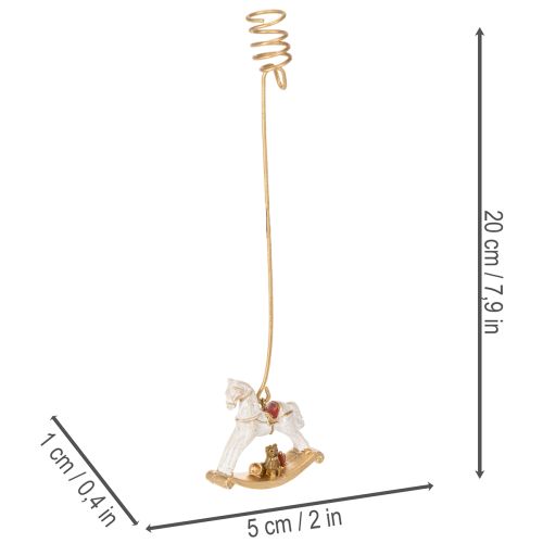Kalėdinės eglutės žvakidės supamieji arkliukai 20 cm 3 vnt. | Floristik24.lt