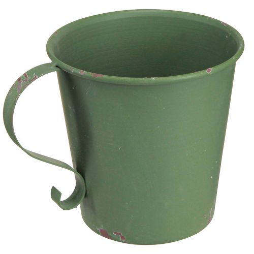 daiktų Kūginis žvakių laikiklis vintažinis puodelis dekoratyvinis metalinis žalias Ø11cm H11cm
