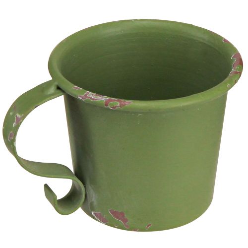 daiktų Lazdelė žvakidėms vintažinė taurė metalinė žalia Ø7cm H6cm 2vnt