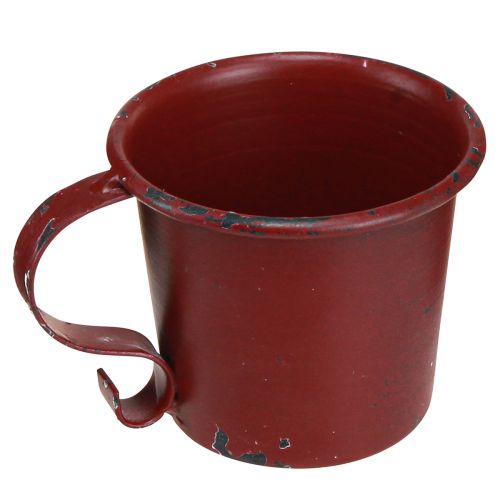 daiktų Kūginis žvakių laikiklis vintažinis puodelis metalinis vyno raudonas Ø7cm H6cm 2vnt
