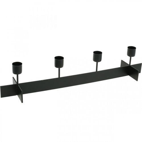 Žvakidė juoda, žvakidė Advento vainikas 40cm H8cm