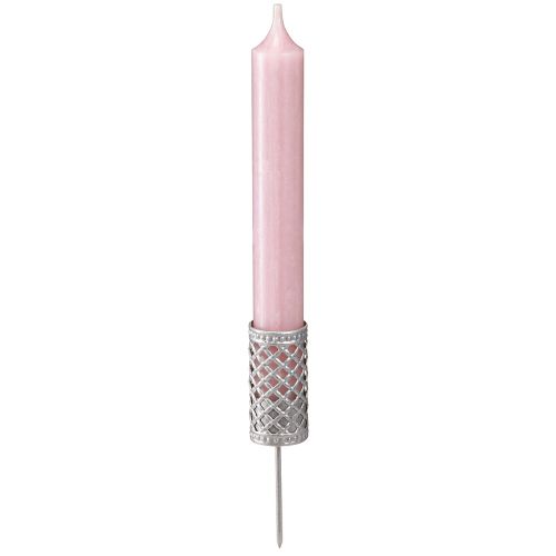 daiktų Žvakių laikiklis lazdelė užkimšimui sidabro pilkumo Ø24mm H10cm 4 vnt