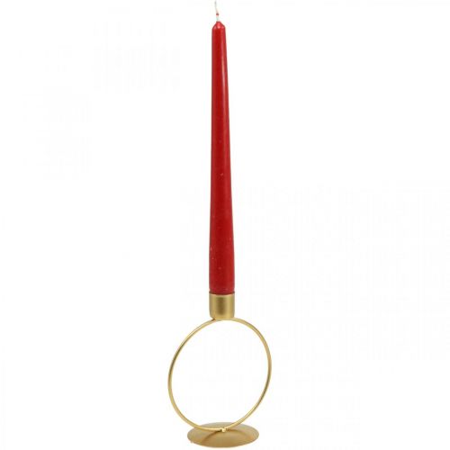 Floristik24 Žvakidė auksinė žvakidė metalinis žiedas Ø10,5cm