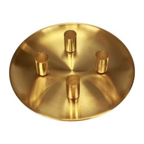 Floristik24 Žvakidėžės lazdelė auksinė Ø2.5cm Žvakė metalinė Ø23cm