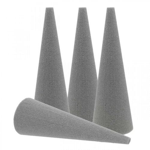 daiktų OASIS® Floral Foam Cone SEC pilka, sausa gėlių masė H24cm Ø8cm 6 vnt.