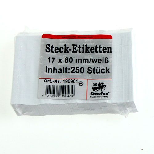 daiktų Priklijuojamos etiketės 17mm x 80mm 250 vnt