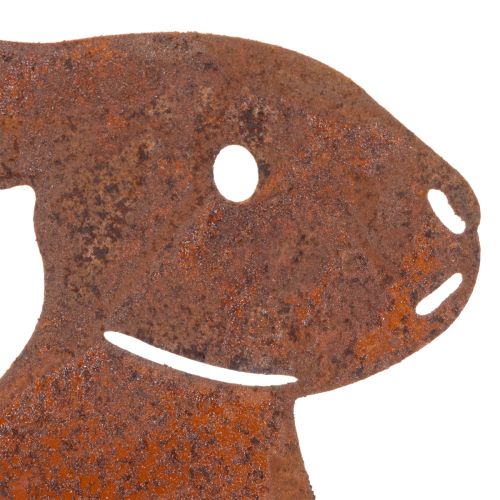 daiktų Sodo kuolo formos triušis Velykų dekoracijai su surūdijusia apdaila, kaimiško stiliaus, 60 cm, 4 vnt.