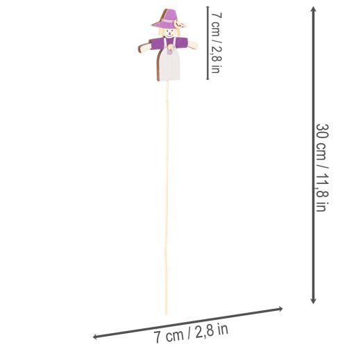 Medinės kaliausės dekoracijos, įvairių spalvų, 30 cm, 12 dalių | Floristik24.lt