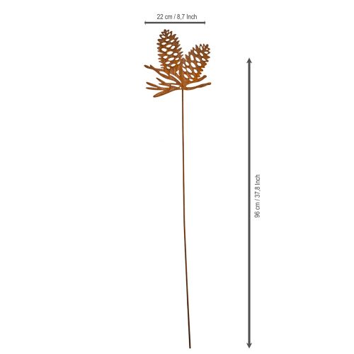 Metalinis kankorėžio papuošimas, kankorėžio motyvas, 96 cm | Floristik24.lt