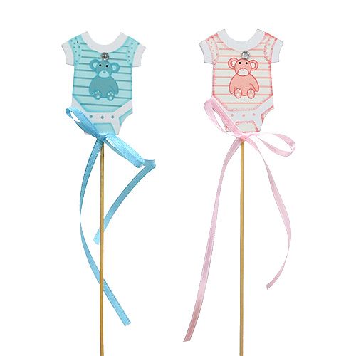 Floristik24 Gimdymo kištukas 5,5cm L25,5cm mėlynas, rožinis 24 vnt