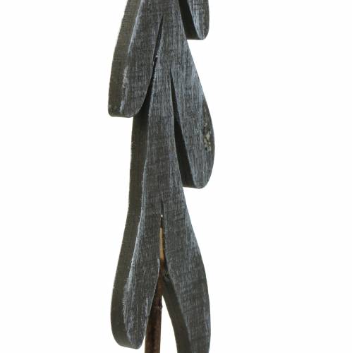 Floristik24 Dekoratyviniai kamščiai eglės žalia / pilka / balta H42cm 8vnt