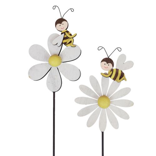 daiktų Pavasarinė puošmena gėlių kamštelių bičių dekoracija 11×7,5cm 6vnt