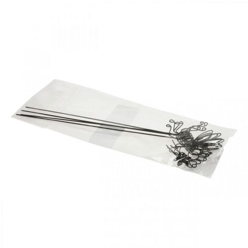 daiktų Gėlių kamštis metalinis bičių papuošimas juodas 8,5cm 4 vnt