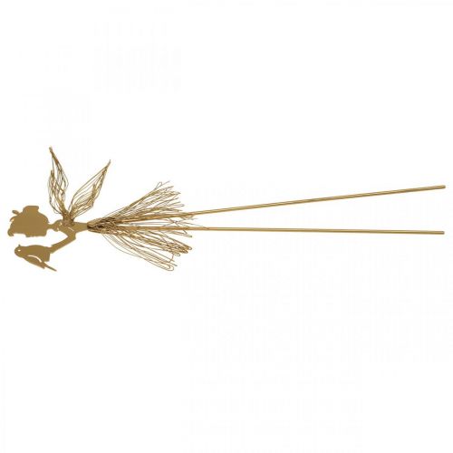 Floristik24 Garden Stake Elf Metalinis sodo lovos kuolas Gold 16,5×15 cm