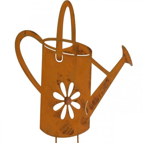Floristik24 Gėlių kamštelių laistytuvas, sodo kamštis iš metalo, rūdžių apdaila L39cm