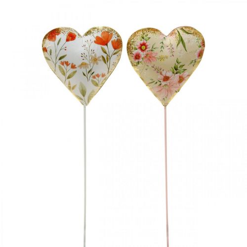 Gėlių kamštukas širdelė dekoratyvinis kamštukas širdelės gėlės 8×1,5×8cm 4vnt
