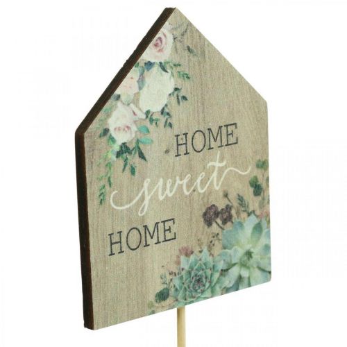 Floristik24 Gėlių kamščiai medis Home Sweet Namų puošmena 6,5x7,5cm 18 vnt