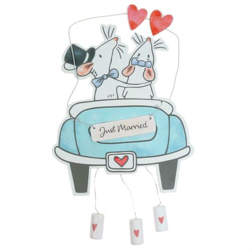 Floristik24 Dekoratyvinė kabykla "Just Married" 30cm x 17cm 2vnt