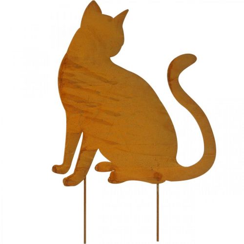 Floristik24 Patina Garden Stake Cat Skele Stake Retro H50cm