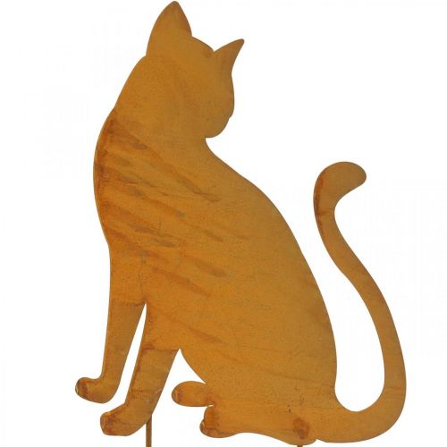 Floristik24 Patina Garden Stake Cat Skele Stake Retro H50cm