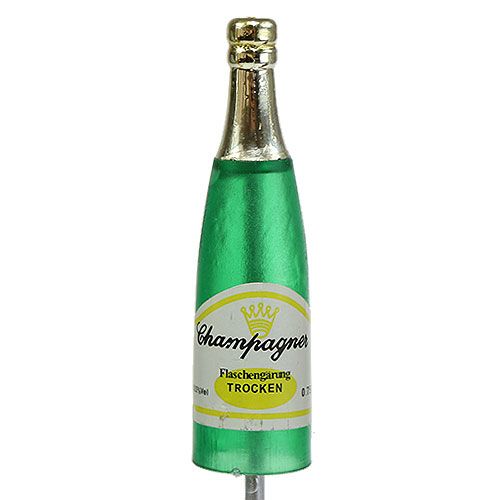 daiktų Užkimškite šampano butelius rudi, žali, geltoni 7,5 cm L28,5 cm 12 vnt.