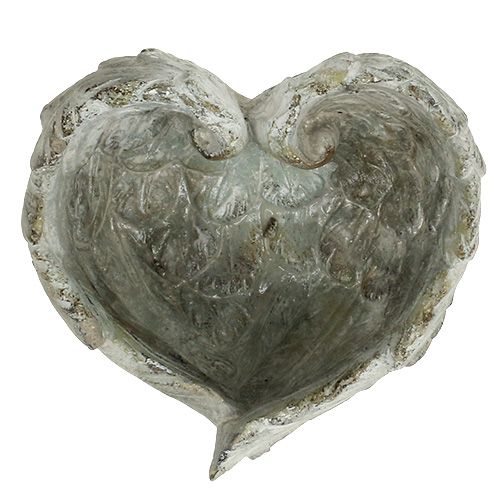 Floristik24 Įkraunamas dubuo širdelės formos 15cm x 13cm H8cm