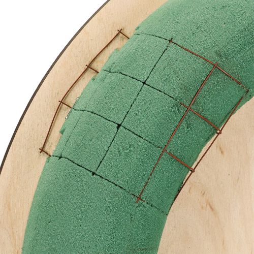 daiktų Gėlių putplasčio vainikas, medinė lenta, šlapios gėlių putos, 38 cm, 2 vnt.