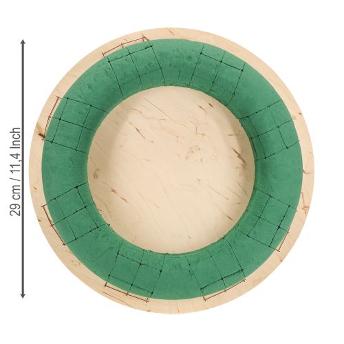 daiktų Gėlių putplasčio vainikas ant medžio, šlapių gėlių putplasčio, žalias, Ø29 cm