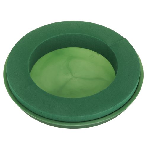 Gėlių putplasčio vainikas su dubenėliu, šlapio gėlių putplasčio, Ø29cm, 2 vnt.