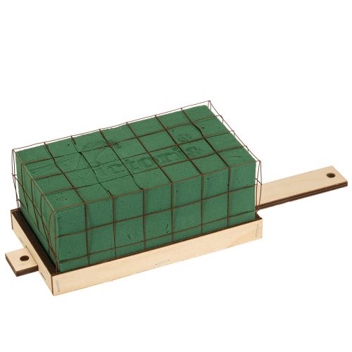 Floristik24 Gėlių putplasčio plyta Florette Eko medinis pagrindas 18×10 cm