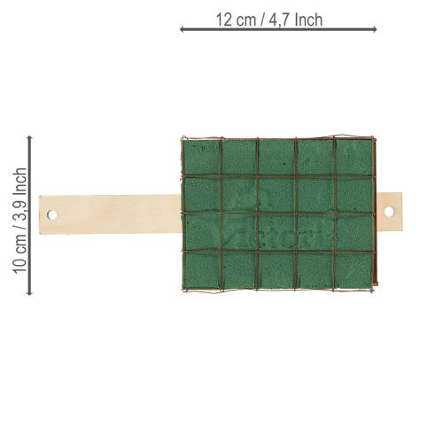 daiktų Gėlių putplasčio plytų pagrindas, medinis Florette Eco 12 × 10 cm
