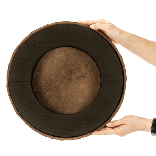 Gėlių putplasčio žiedas su pagrindu OASIS® Renewal® Floral Foam Biolit® 38 cm 2 vnt. | Floristik24.lt