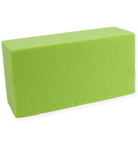 Floristik24 Gėlių putplasčio plytos Rainbow Lime Green 4vnt