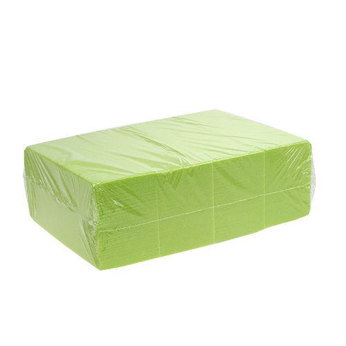 Floristik24 Gėlių putplasčio plytos Rainbow Lime Green 4vnt