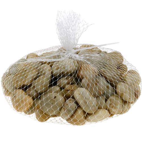 Floristik24 Upių akmenukai natūralus kremas 2-4cm 1kg